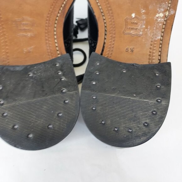 Thistle Gillie Brogues Shoes Men UK 5.5 EU38 Black Leather Highland Dress Oxford - Picture 16 of 16